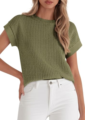 PRETTYGARDEN Women's 2026 Spring Fashion Sweater Vest Business Casual Crochet