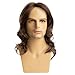 Baruisi Long Brown Wigs for Men Synthetic Layered Wavy Cosplay Party Wig