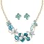4 petal flower JS gold aqua