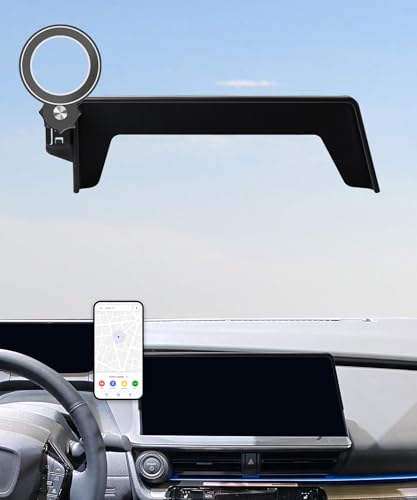 AbeeyGeomarn Car Phone Holder for Toyota Prius 2023 2024 2025 2026 Accessories Apply to 12.3 Inch Touch Screen Fixed Clip Magnetic Cell Phone Mount Hands-Free 360 Degree Rotation