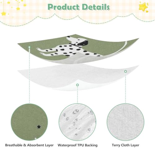 Parure lit bébé imperméable 132x71 cm drap housse cuna dalmatien étoiles - 6