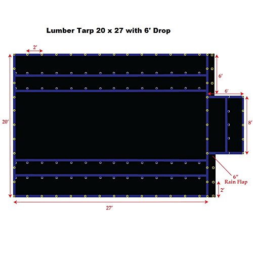 20' X 27' Xtarps Flatbed Trucktarp - Lumber Tarp - Heavy Duty, Industrial Grade #TOP3