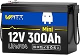WattCycle 12V 280Ah LiFePO4 Lithium Battery – Mini Size, 200A BMS, EVE Grade A+ Cells, Low-Temp Protection, 15,000+ Cycles – Perfect for RVs, Solar, Off-Grid & Energy Storage