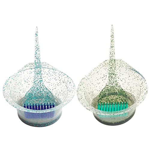 WRITWAA 2 Juegos De Peine Para Mechas Cuenco Para Teñir El Cabello Kit De Coloración Para Salón De Belleza Cepillo Para Teñir El Cabello Cuenco Para Teñir El Cabello Cepillos Para
