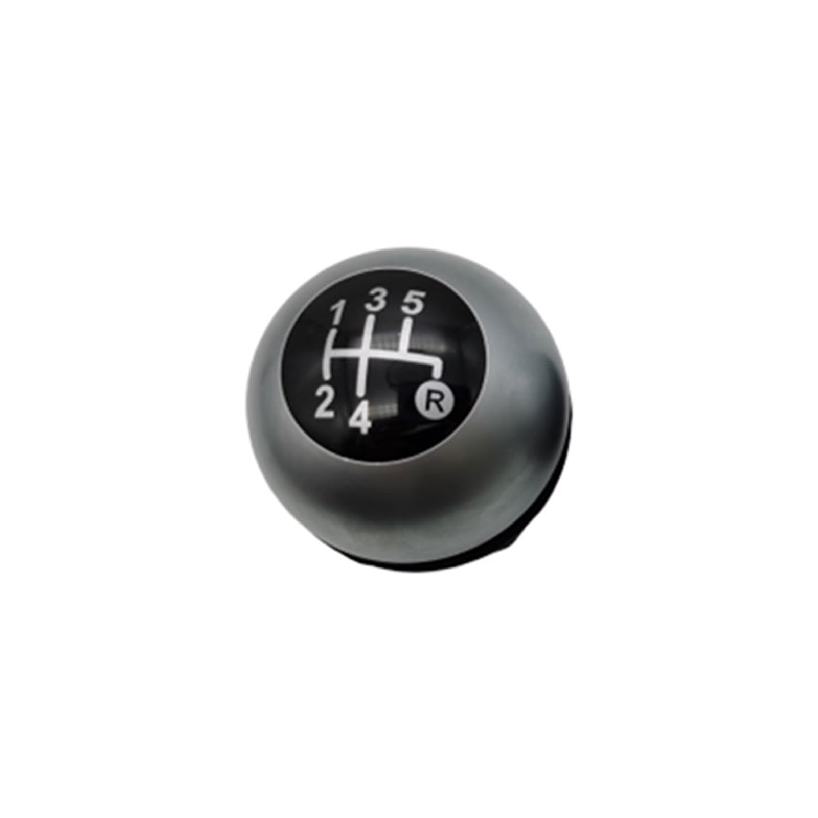 JSYALMSLW for Fiat 500 Sporty Gear Knob Black/Silver