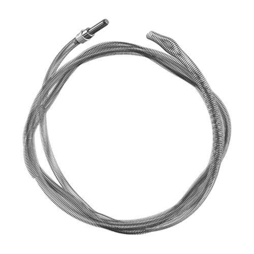 Folpus Serpiente de drenaje, limpiador de cables, resorte de acero, práctico desatascador de desagües, taladro flexible, limpiador de tuberías para cocina, 4m