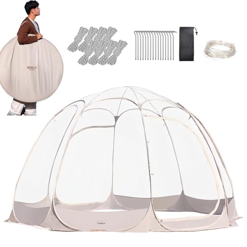 Tenda a bolle istantanea pop up per 8-10 persone, resistente alle intemperie, gazebo a cupola per campeggio ed eventi sportivi, 3,6 x 3,6 x 2,2 m