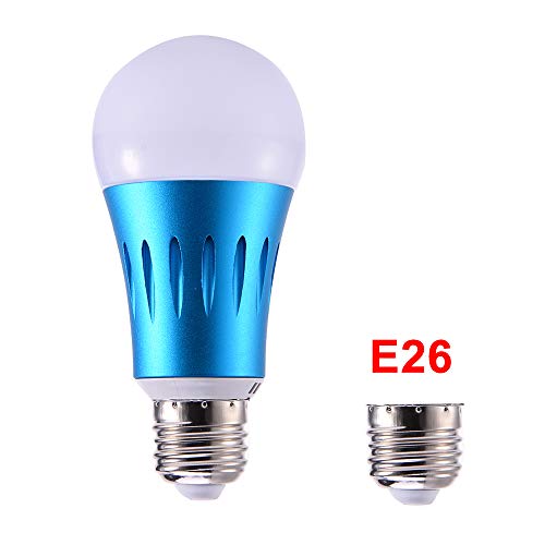 SQUAREDO Bombilla Inteligente WiFi, Bombilla LED Multicolor de 7W RGB Regulable, luz de día y luz Nocturna controlada por teléfono Inteligente, Compatible con Alexa y Google Home Size E26