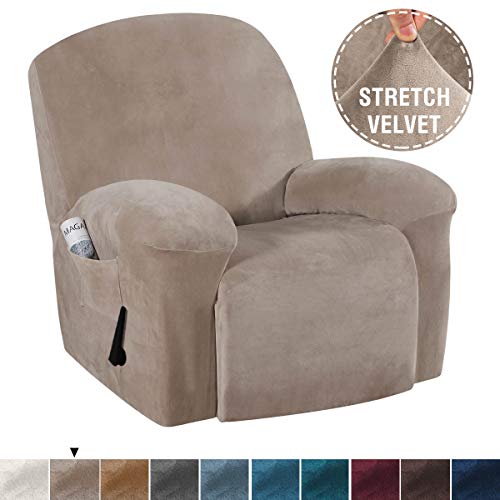 H.VERSAILTEX Real Velvet Sofa Cover for Recliner Sofa Slipcovers Stylish Modern Velvet Plush