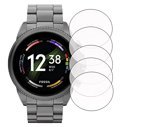 DAMDAM Smartwatch Screen Guard Protector for Fossil Gen 6 42mm / 44mm (Men/Women), Michael Kors Gen 6 Bradshaw Smart Watches Screen Guard (Pack of 5)(Not A Tempered Glass)