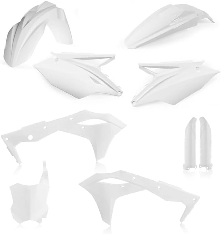 Acerbis Full Plastic Kit – Compatible with Kawasaki KX250 (19-20), KX250F (18) – white