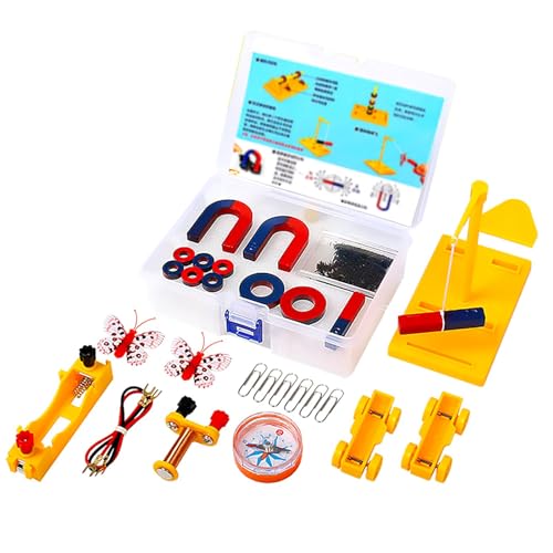 TERRIFI Science Electromagnet Kit for Kids Electricity and Magnetism Experiment Kit Physics STEM Kit Educational Science Experiment Magnet Set Includes Magnet/Compass/Circuit ect