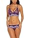 HOTOUCH Bra and Panty Set Lace lingerie for women,Dark Voilet,Small