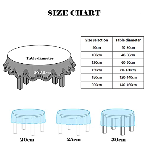 Highdi 3D Tovaglia Rotonda Antimacchia, Stampa