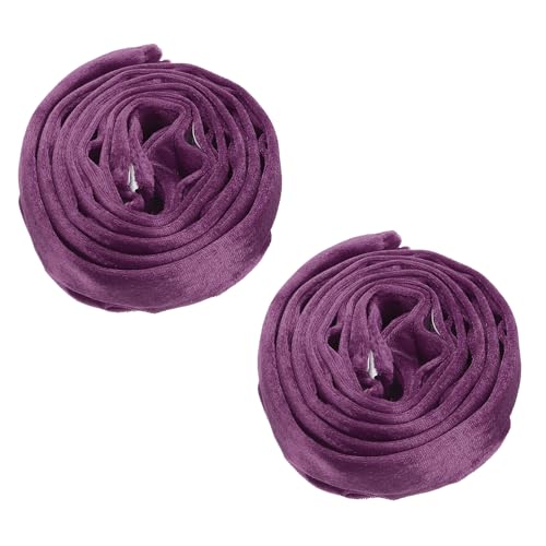 Gaine de lustre en velours violet pour décoration salon chic