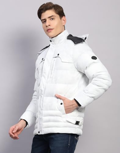 Image of Monte Carlo Mens Regular Fit Solid Hood Zipper Full Sleeves Winter Jacket| Warm Coat for Men | Stylish Zipper Jacket (Pack Of 1)