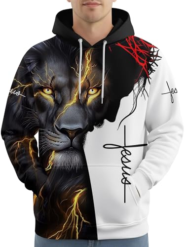 Image of PAGYMO Graphic Hoodies for Men Funny Novelty Pullover Hooded Sweatshirt