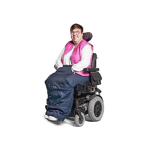 MyBlanket Summer, Lightweight & Compact Wheelchair Cozy with Light Cotton Lining, Wind & Waterproof, Remain Seated, Leg Protection Rain Cover, for Manual & Electric Wheelchair Users, Powerchair