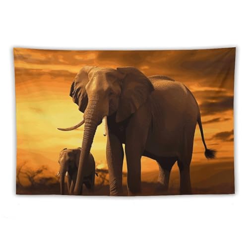 Tapisserie d'éléphant esthétique GHEPSDW déco murale salon