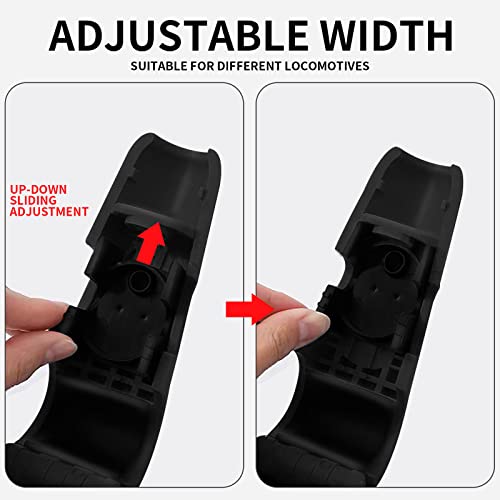 Image of Motorcycle Throttle Lock, Heavy Duty Anti-Theft Adjustable, 110 db Alarm System, PA Material, Oval, Black