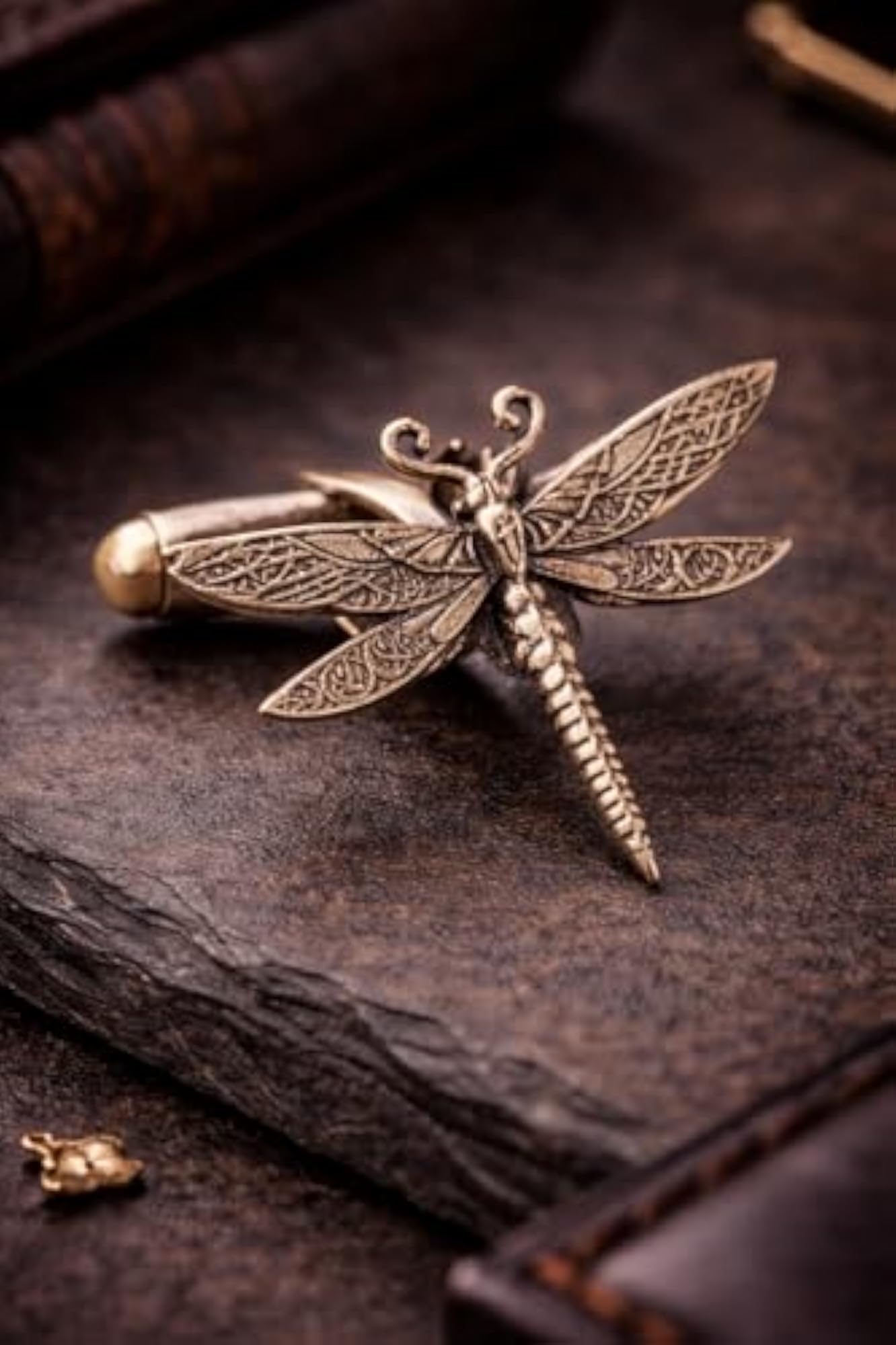 Vintage Dragonfly Cufflinks, Elegant Design