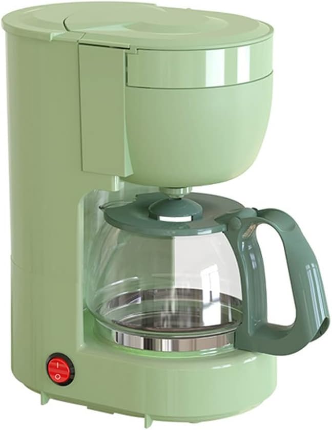 Electric Coffee Maker Percolato Pot with Filter Drip Brewing Hot Brewer Boiled Tea Kettle Making Machine (Green One Size)
