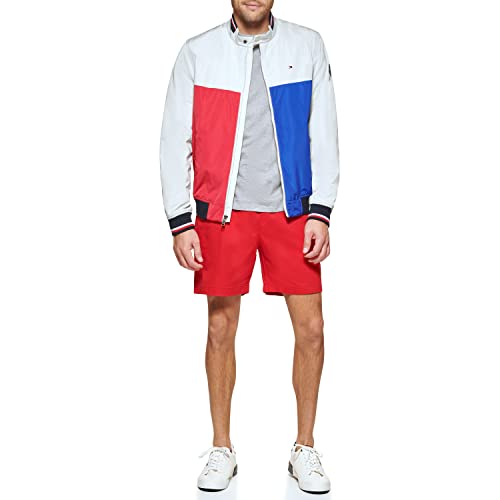 Image of Tommy Hilfiger Men's Lightweight Varsity Rib Knit Bomber Jacket