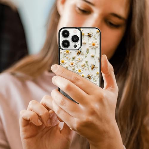 MMYAJT Cute Bee-Light Spring Bumblebee Phone Case Fit for iPhone 13 Pro Max — Shockproof Designed Floral Bees Phone Case Cover for Boy Girl Men Women by MMYAJT - Used condition - Image 6