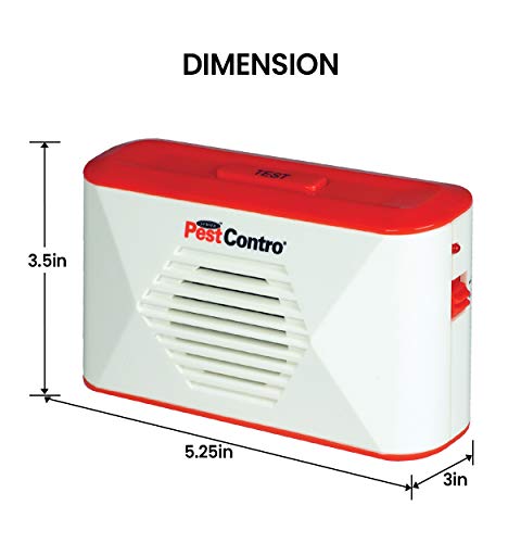 image for PestContro Ultrasonic Pest Repeller, Cordless Battery Operated Insect 