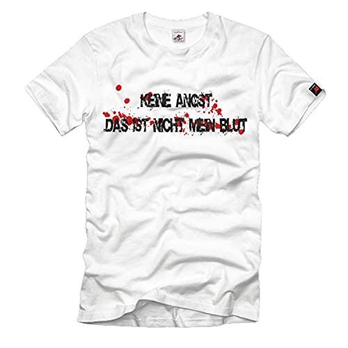 T-shirt Halloween #1881 blanc en taille L imprimé allemand