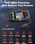 EXTRACTME OBD2 Scanner Diagnostic Tool, Car Scanner with Battery Tester, Engine Light, Data Stream, I/M Readiness, Mode 6/8, Professional Code Readers & Scan Tools for OBDII 12V Vehicles 1996+