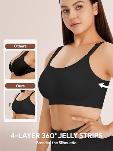 Image of Angelhood Seamless Nursing Bra for Women Wire Free Full Coverage Nursing Bra T-Shirt Bra with Extra Extender
