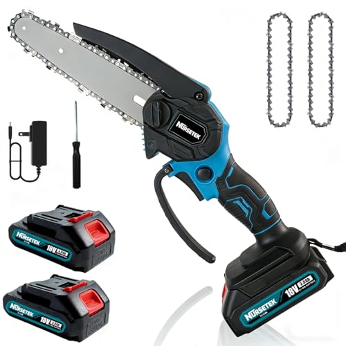 Mini Chainsaw Cordless 6 Inch,Electric Saw Chainsaw Chain Saws with 2x18V/3Ah Battery,Small Chainsaw Compatible for Makita Battery,Handheld Chainsaw to Cut Wood and Trees