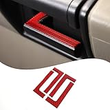 Lcojicep Interior Door Handle Trim Compatible with Hummer H2 2003-2007 Real Soft Carbon Fiber Car Front Rear Door Handle Panel Protection Cover Decorative Sticker Molding Accessories，Red