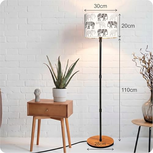 Image of Rellon Floor Lamp for Living Room with Decorative Metal Floor Lamp Standing Home Decoration Floor JuteLamp Shade Reading for Bedroom, Office,Kitchen (A9)