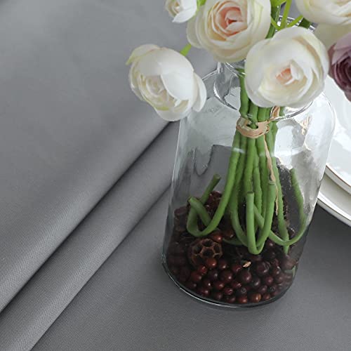 Image of FOLINS&HOME Grey Rectangle Tablecloth, 60 x 84 Inch Waterproof Table Cloth