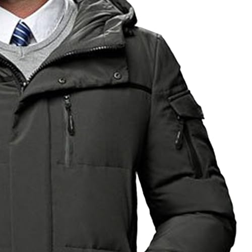 Abrigo largo de invierno para hombre con diseño acolchado premium 5