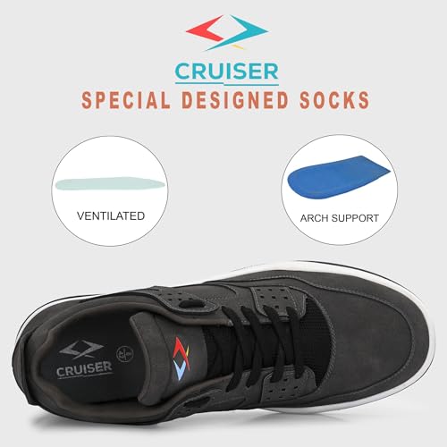 Image of Cruiser Mens Sneaker | Comfort & Style with Soft Cushioned Insole | Sleek, Stylish, and Ready for Anything | Everyday Sneakers with Effortless Vibes|Trendy Lace-Up Design for Casual Outfits 2604