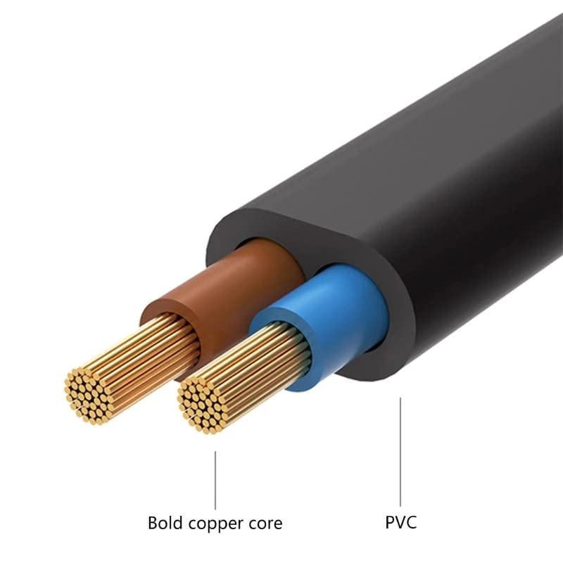 Image of 12V Auto Fridge Cable Cool Box Lead Replacement Power Cord Cigarette Lighter DC Plug for Car Cooler Box Mini Fridge (6.56 ft /2M)