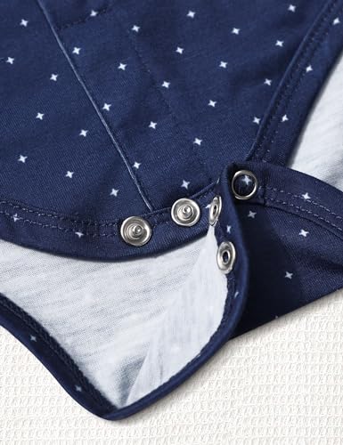 Image of Newborn Baby Boy Clothes Hipster Bowtie Strap Long Sleeve Bodysuit +Moustache Pants+Hat 3Pcs Outfits Set Newborn