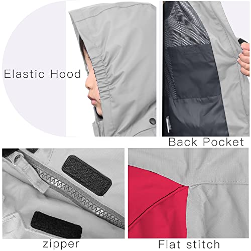 Image of Girls Boys Rain Jackets, Lightweight Waterproof Kids Rain Coats with Hood Windbreakers for Kids