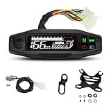 Cuentakilómetros Velocímetro GPS Universal Para Motocicleta, Con Luz De Giro, Voltímetro, Indicador De Aceite Y Tacómetro.