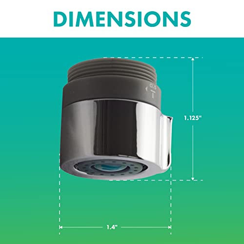 Niagara Conservation N3610CH Tri-Max 1-Spray 0.5-1.5 GPM 1.4-in. Pressure-Compensating Needle-Spray Faucet Aerator Chrome | Bathroom Sink and Kitchen Sink Aerator for Home Improvement - Image 6