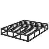 Hunlostten 7 in High Heavy Duty Full Size Bed Frame No Box Spring Needed, Low Metal Bed Frame Full, Sturdy Steel Support Mattress Foundation, Easy Assembly, Noise Free