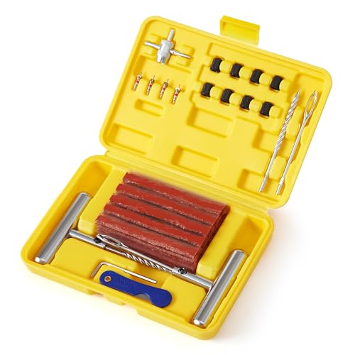 REPAIREAZE Kit Réparation Pneu 55 Pièces - Tout Ce Dont Vous Avez Besoin pour une Réparation Facile et Rapide