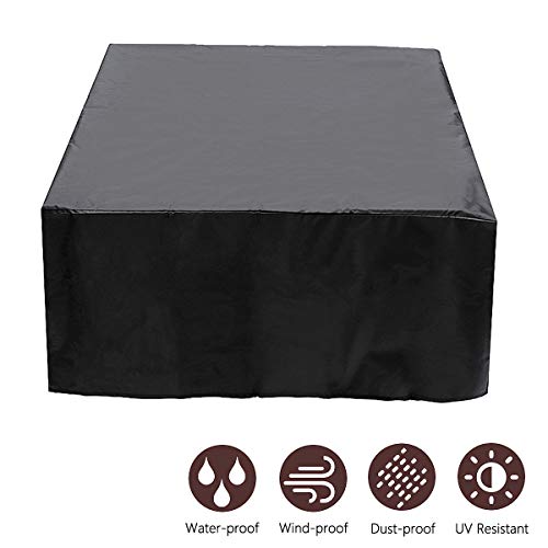 DSYYF Garden Bench Cover Waterproof Breathable Patio Furniture Cover Black Outdoor Oxford Garden Furniture Cover,240 * 240 * 85cm