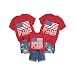 Patriotic Tshirts for Women Men Kids Girls Boys 250th USA Anniversary Shirt American Flag 4th Fourth of July Outfits Family Matching Tee Tops (Flag Red, L)