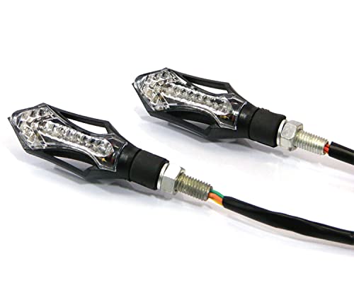 Alchemy Parts & Accessories - Frecce LED per moto, ideali per Streetfighter, colore: nero