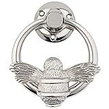 Silver Bee Door Knocker for Front Door | Solid Brass Bee Ring | Gold Brass Knockers with Strike Plat