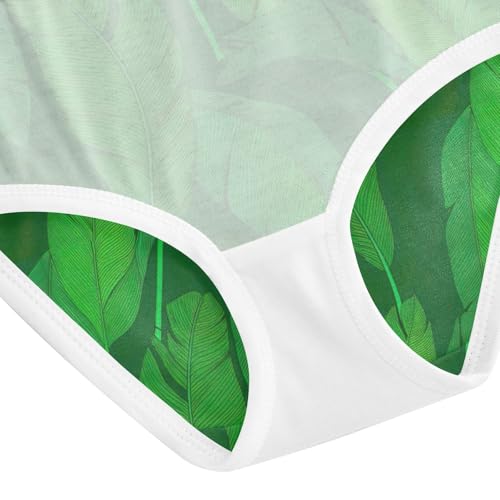 Joisal Tropical Banana Leaves Green Girls Underwear Toddlers 2t Cotton Girl Panties Cute Stylish Briefs Undies Kids 5